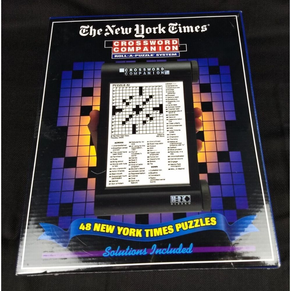 The New York Times Crossword Companion Roll-A-Puzzle Handheld 1998 NEW‎ SEALED